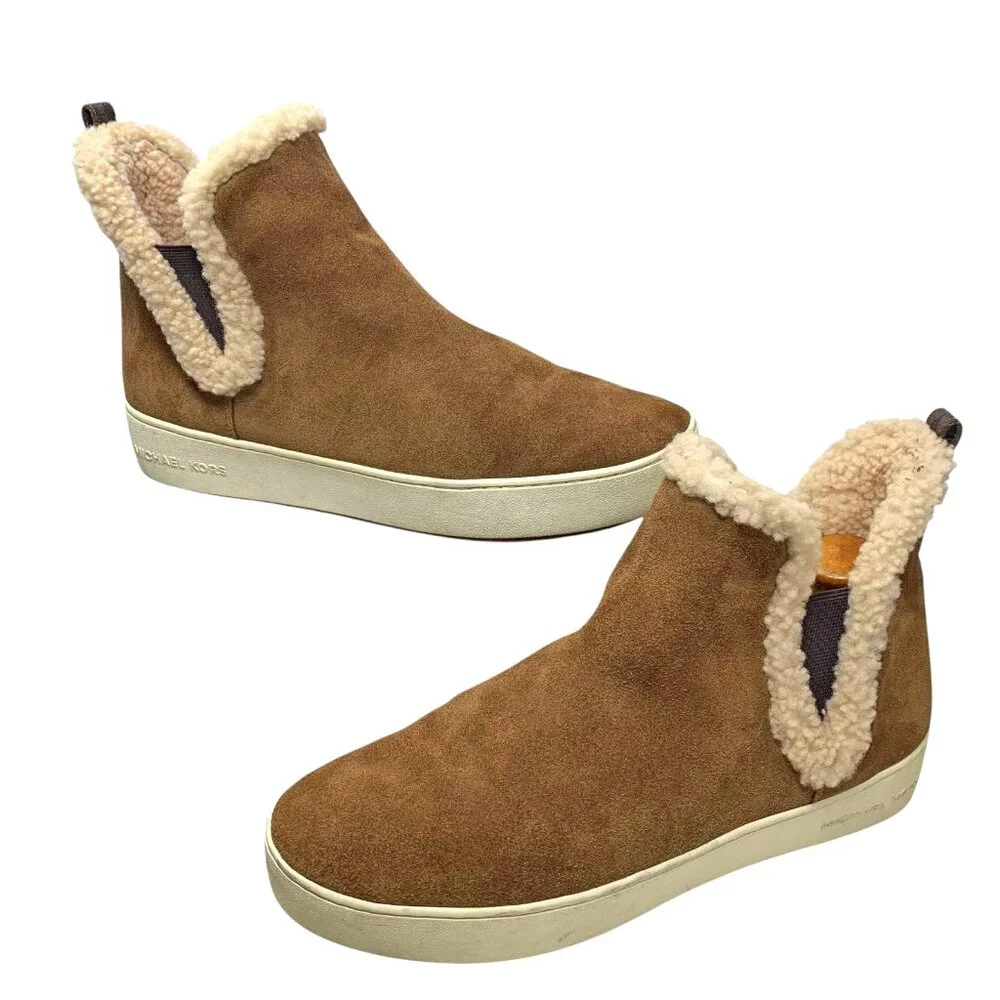 MICHAEL Michael Kors‎ Ashlyn Suede Shearling Lined Booties
